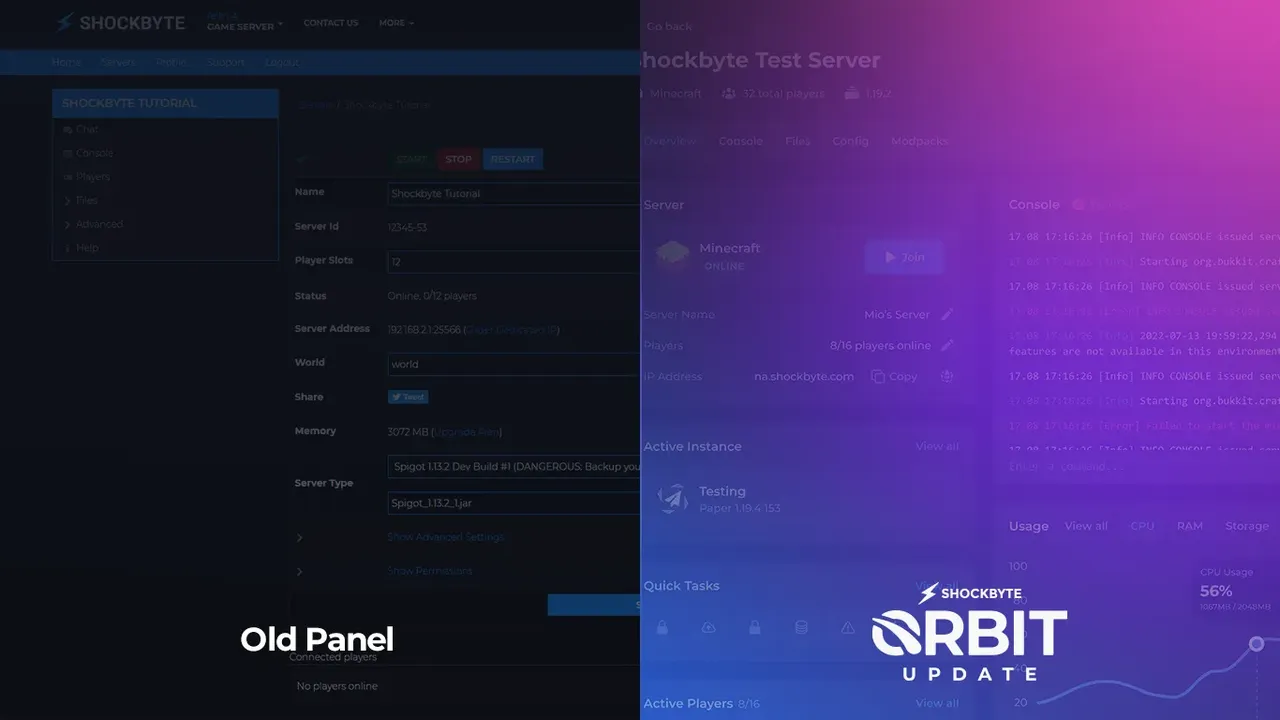 Byte Control Expert Our New Control Panel Has Been Upgraded | Shockbyte