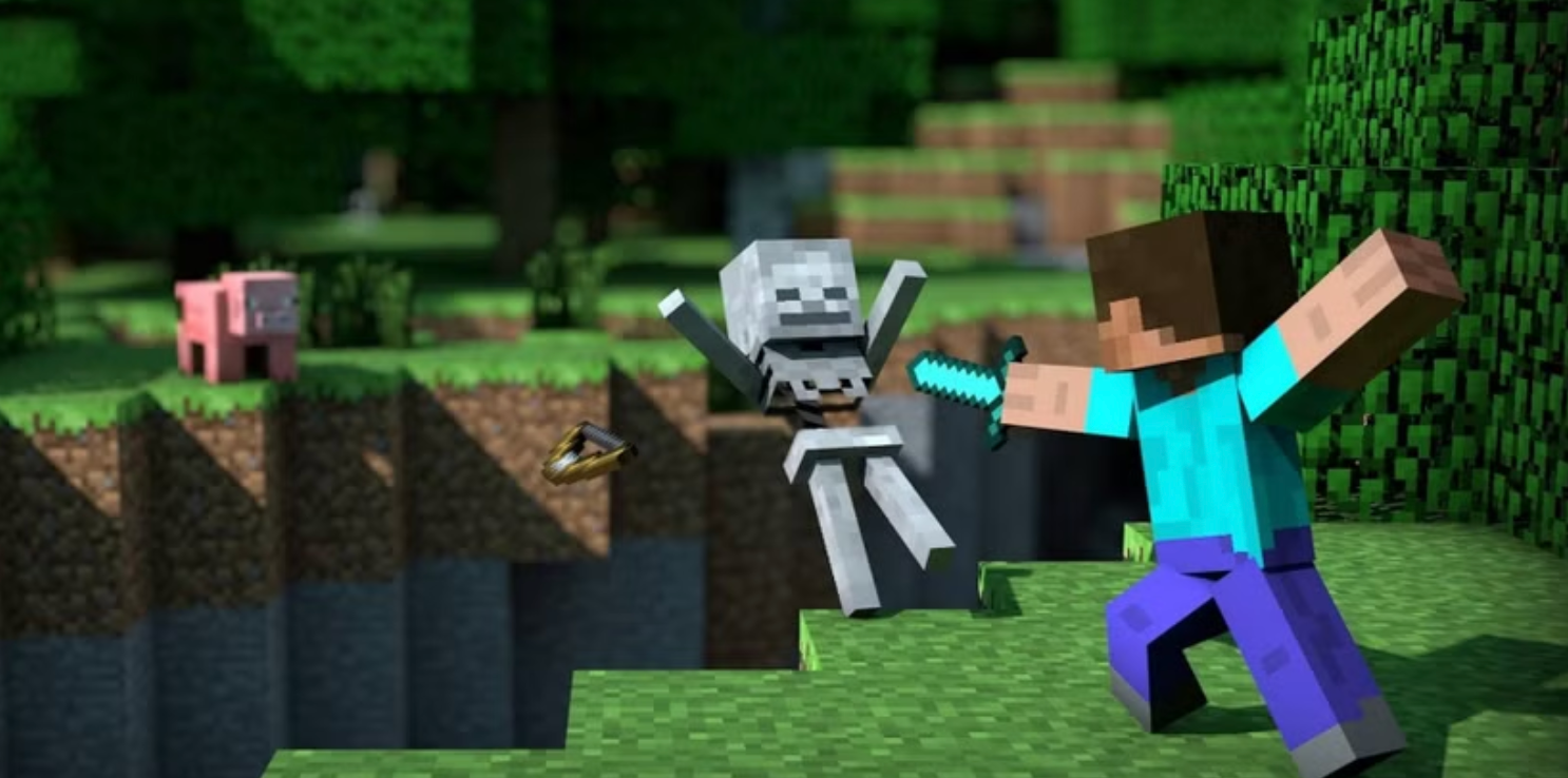 Enchanted swords with sharpness stabbing mobs