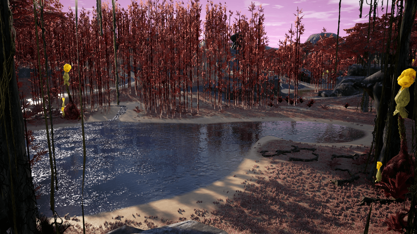 Red Bamboo Fields Satisfactory