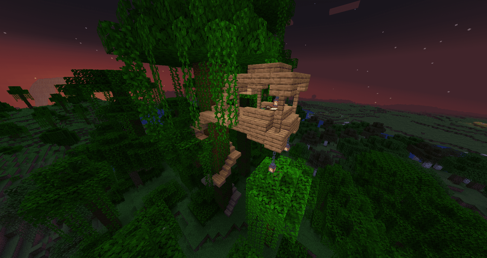 Easy Minecraft Jungle Treehouse