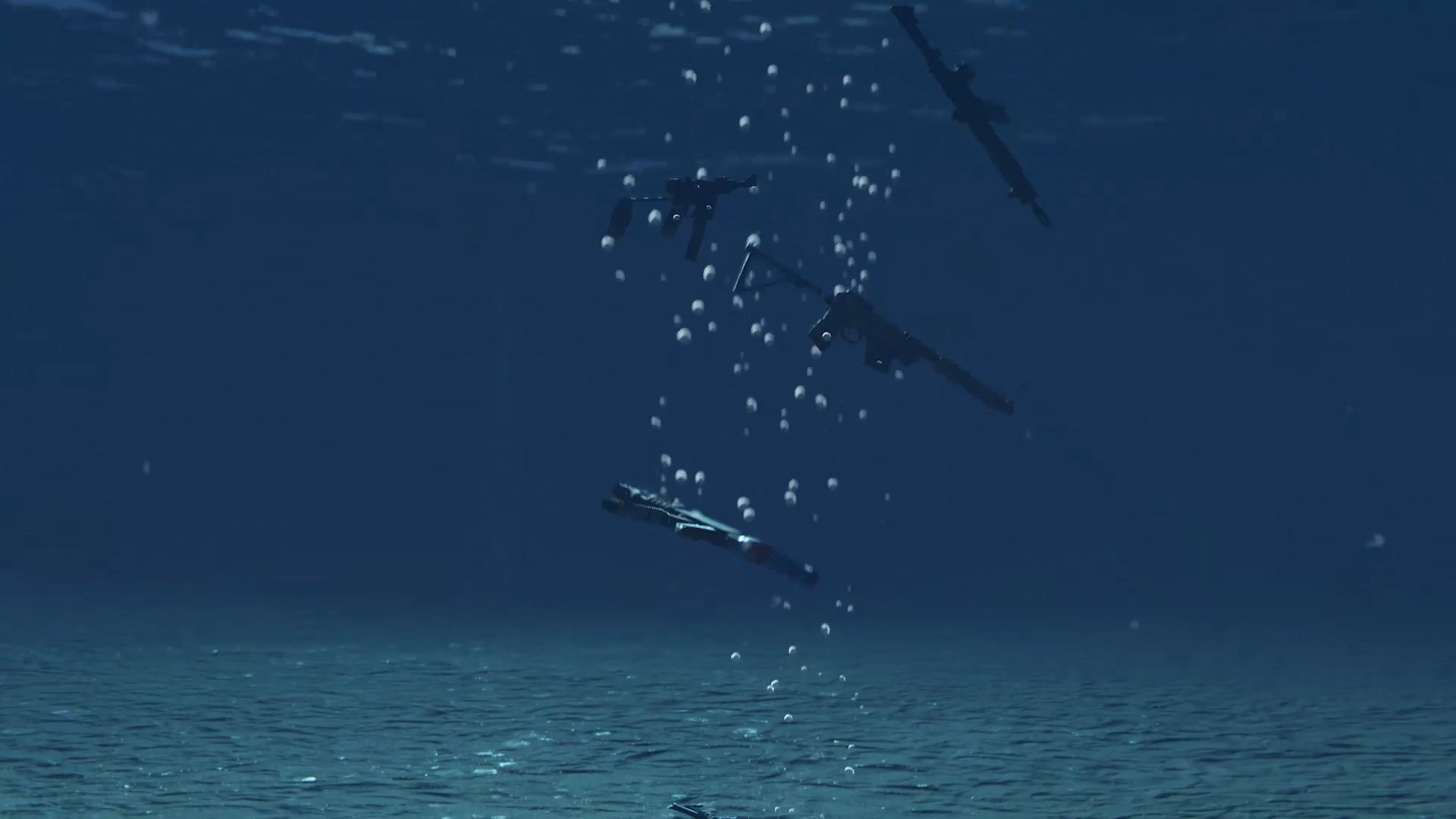 underwater guns in rust
