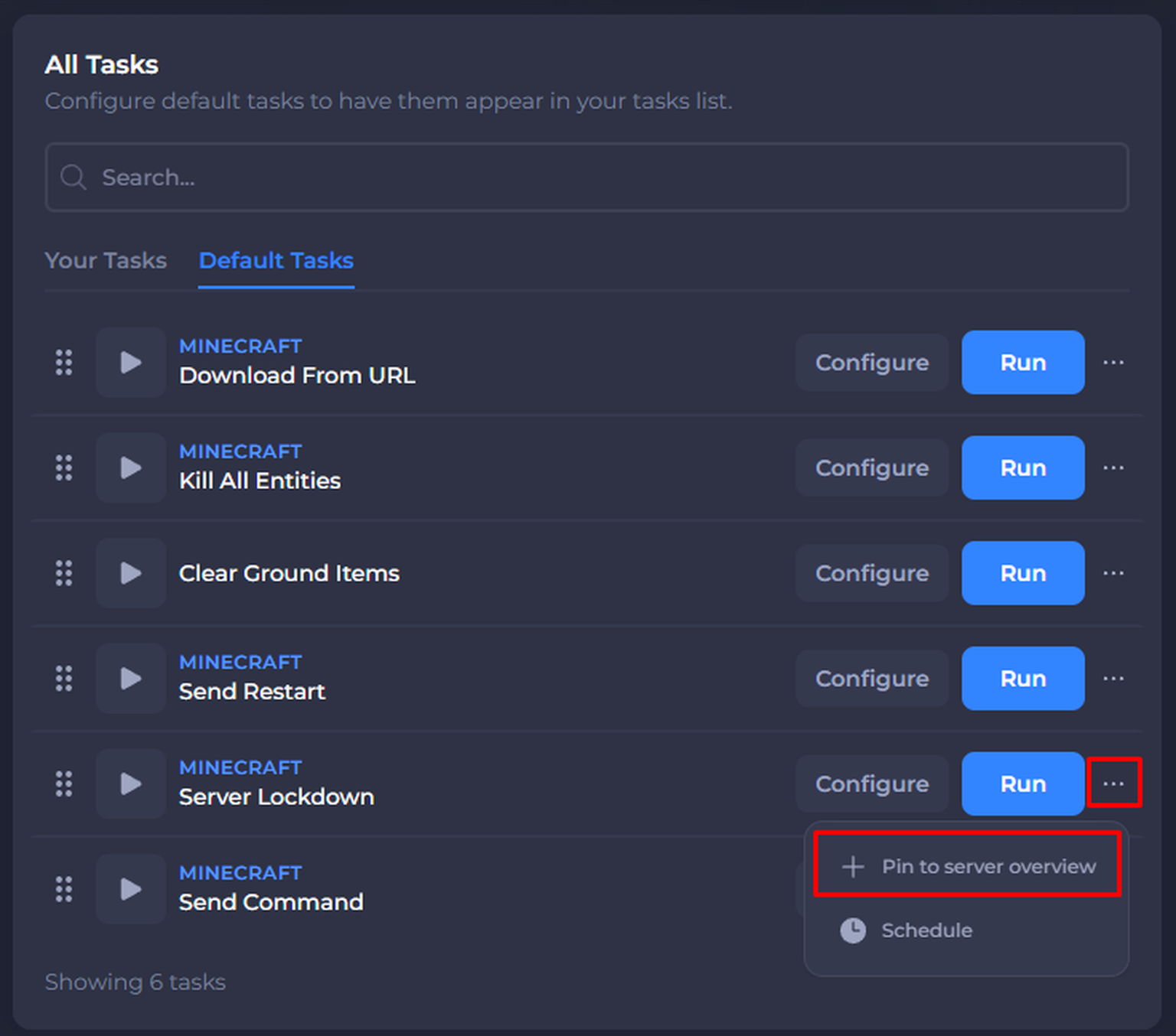 How To Pin Quick Actions On Your Server | Shockbyte