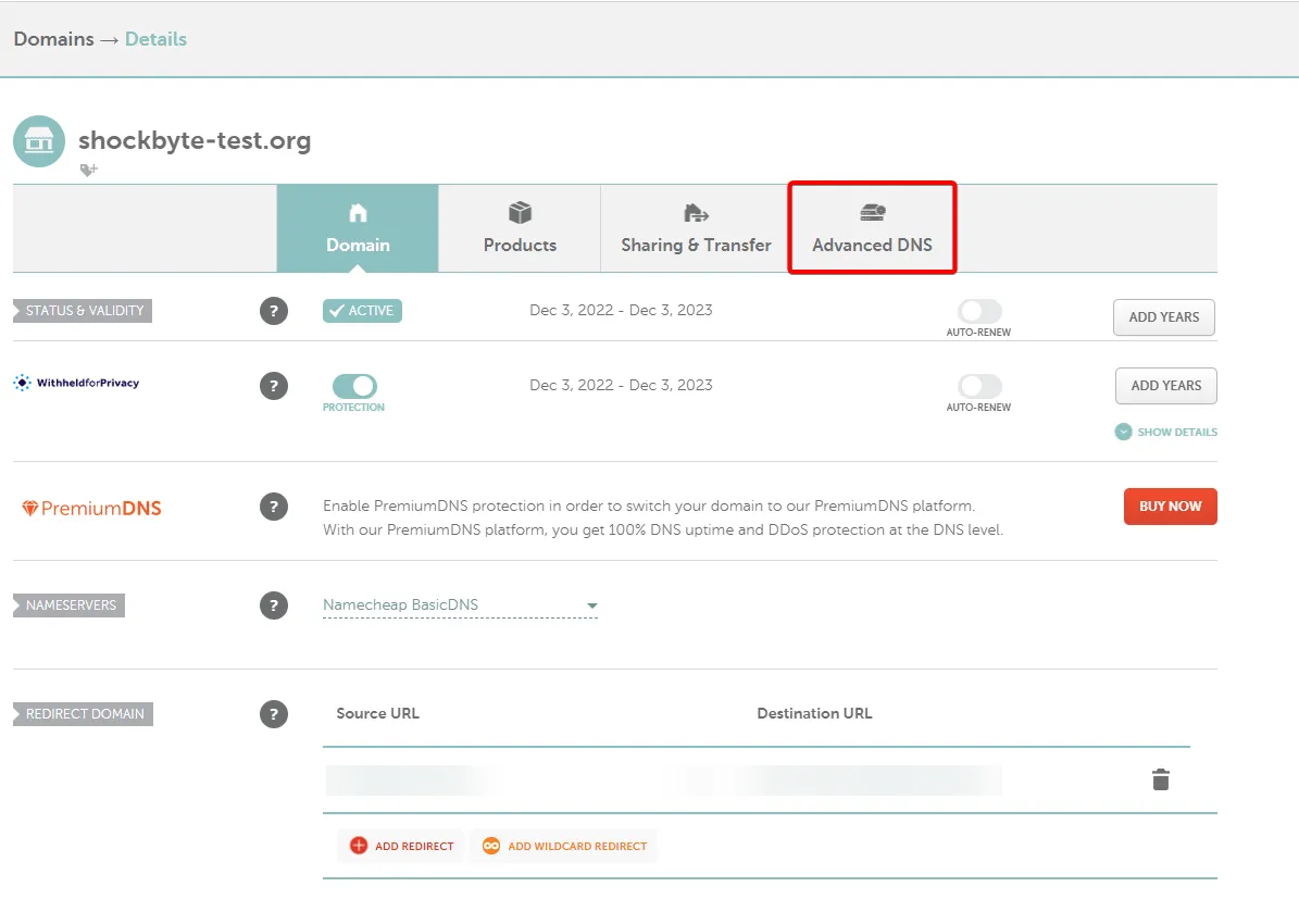 advanced dns namecheap