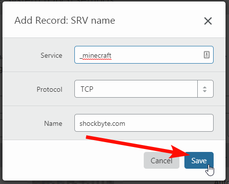 creating an SRV record name on cloudflare